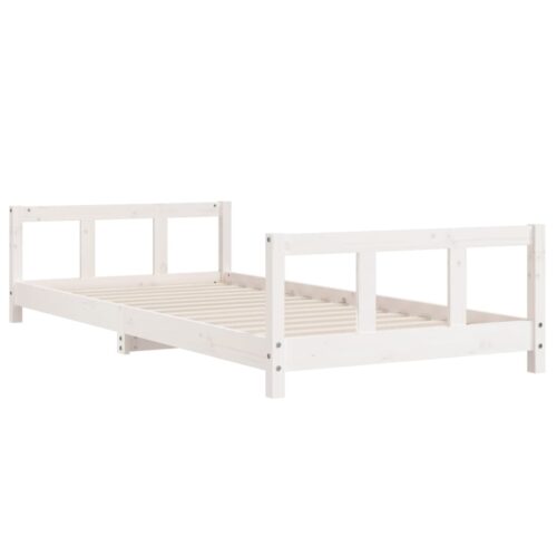 Kids Bed Frame White 90x190cm Solid Wood Pine - Image 6