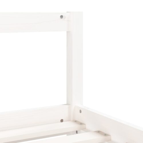 Kids Bed Frame White 90x190cm Solid Wood Pine - Image 7