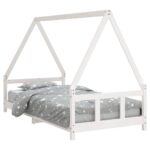 Kids Bed Frame White 90x190cm Solid Wood Pine