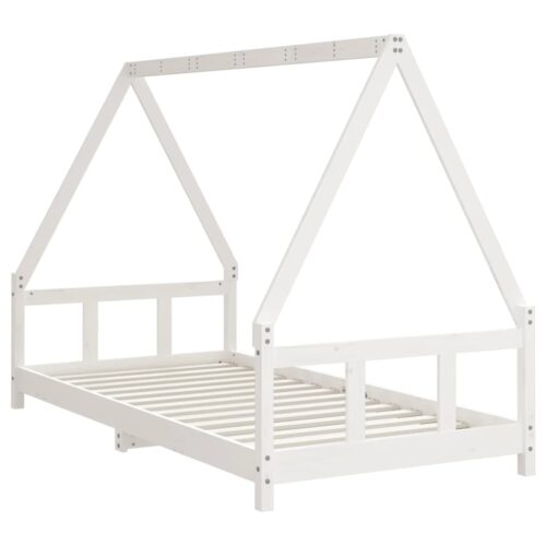 Kids Bed Frame White 90x190cm Solid Wood Pine - Image 6