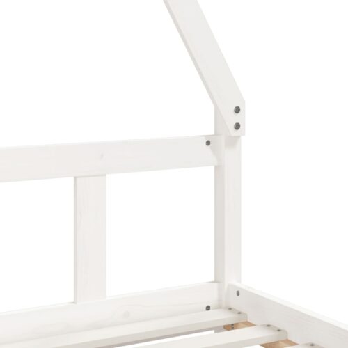 Kids Bed Frame White 90x190cm Solid Wood Pine - Image 7