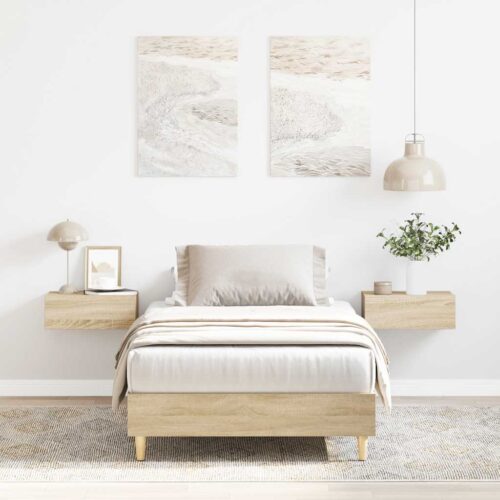 Bed Frame No Mattress Sonoma Oak 90x190cm Engineered Wood - Image 2