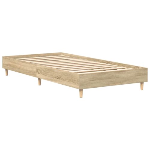 Bed Frame No Mattress Sonoma Oak 90x190cm Engineered Wood - Image 4