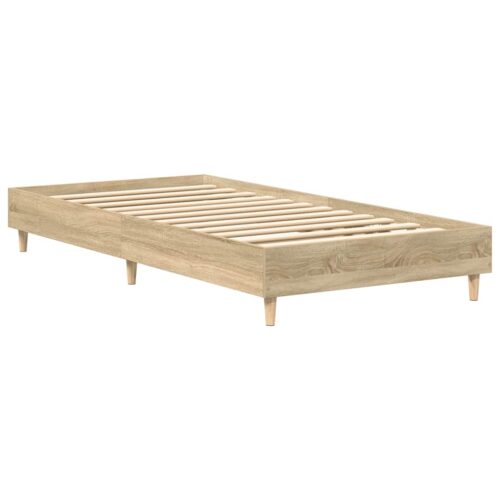Bed Frame No Mattress Sonoma Oak 90x190cm Engineered Wood - Image 7