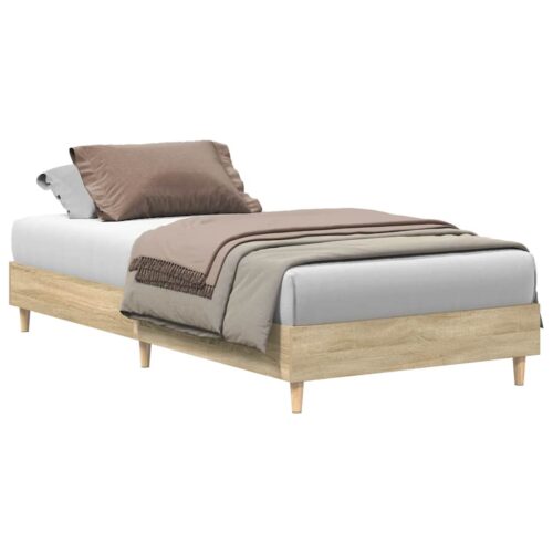 Bed Frame No Mattress Sonoma Oak 90x190cm Engineered Wood - Image 11
