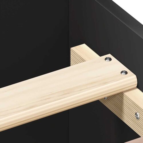 Bed Frame Black 90x190cm Engineered Wood - Image 8