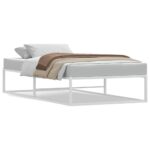 Bed Frame White 92x187cm Single Metal