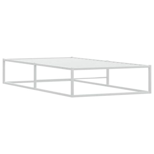 Bed Frame White 92x187cm Single Metal - Image 4