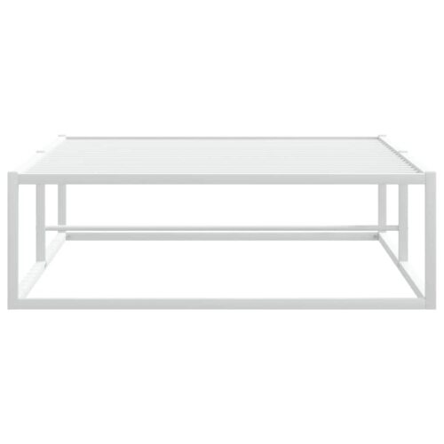 Bed Frame White 92x187cm Single Metal - Image 5