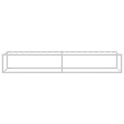 Bed Frame White 92x187cm Single Metal - Image 6