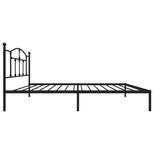 Metal Bed Frame with Headboard Black 107x203cm King Single - Image 6