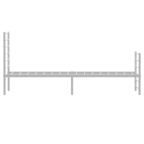 Metal Bed Frame with Footboard White 107x203cm King Single - Image 7