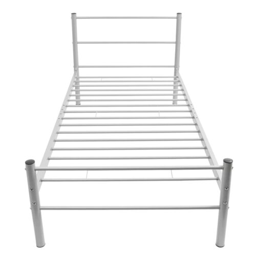 Bed Frame Grey Metal King Single Size - Image 3