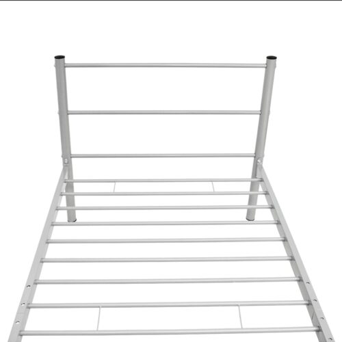 Bed Frame Grey Metal King Single Size - Image 5