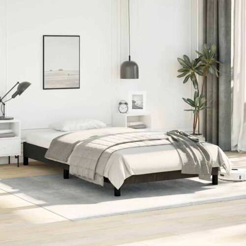 Bed Frame Black King Single Velvet - Image 3