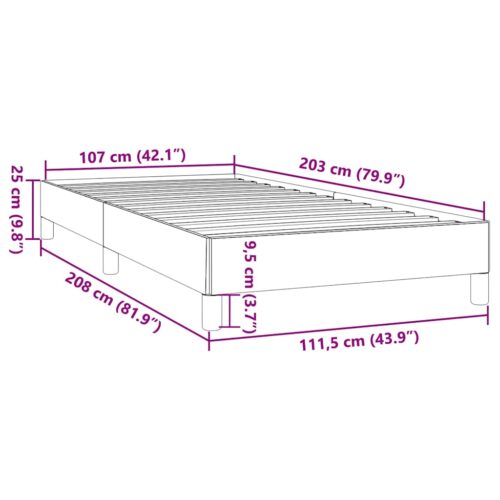 Bed Frame Black King Single Velvet - Image 10