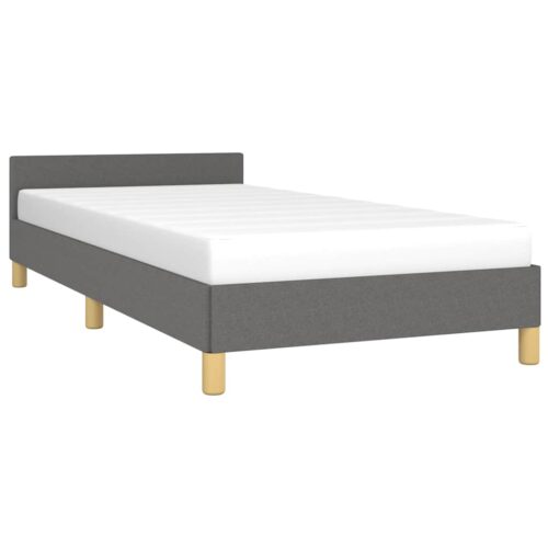 Bed Frame Dark Grey King Single Size Fabric - Image 4