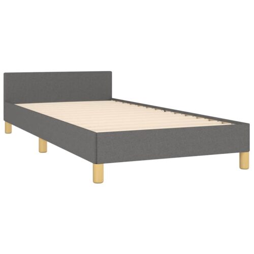 Bed Frame Dark Grey King Single Size Fabric - Image 5