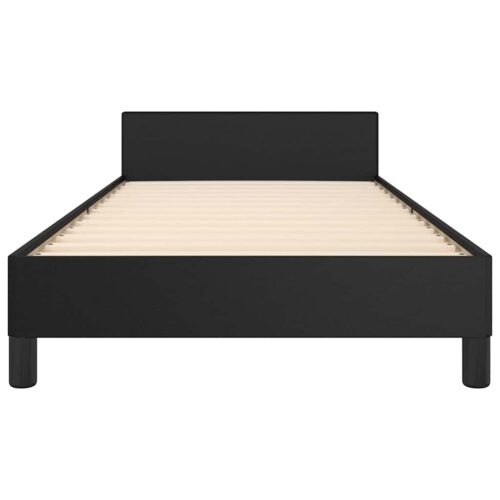 Bed Frame Black King Single Size Faux Leather - Image 6