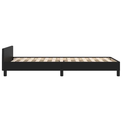 Bed Frame Black King Single Size Faux Leather - Image 7