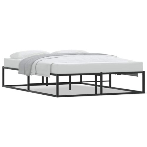 Bed Frame Black 137x187cm Double Metal - Image 10