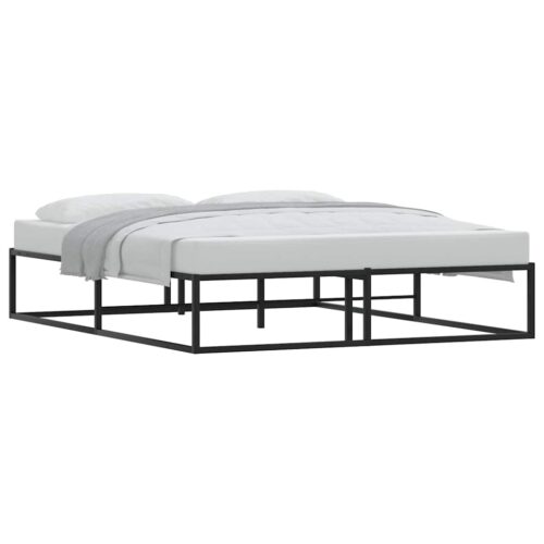 Bed Frame Black 153x203cm Queen Metal - Image 3