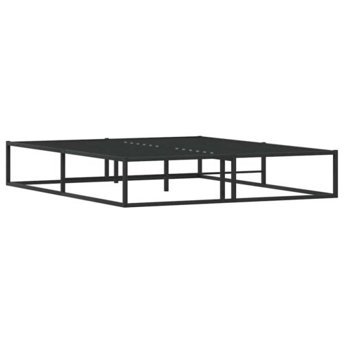 Bed Frame Black 153x203cm Queen Metal - Image 7