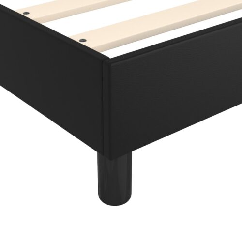 Bed Frame Black King Single Faux Leather - Image 7