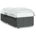 Bed Frame Dark Grey 90x190cm Fabric