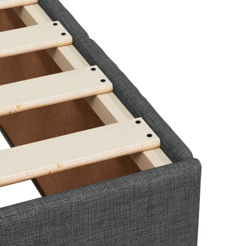 Bed Frame Dark Grey 90x190cm Fabric - Image 7