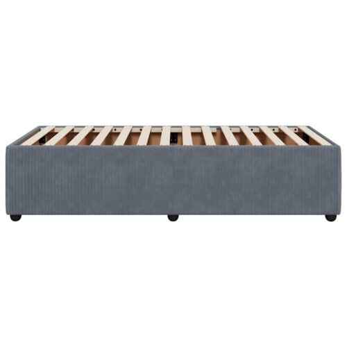 Bed Frame Dark Grey 90x190cm Velvet - Image 5