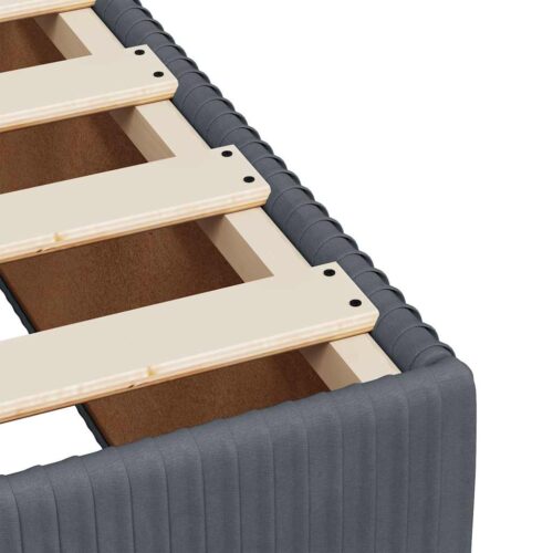 Bed Frame Dark Grey 90x190cm Velvet - Image 7