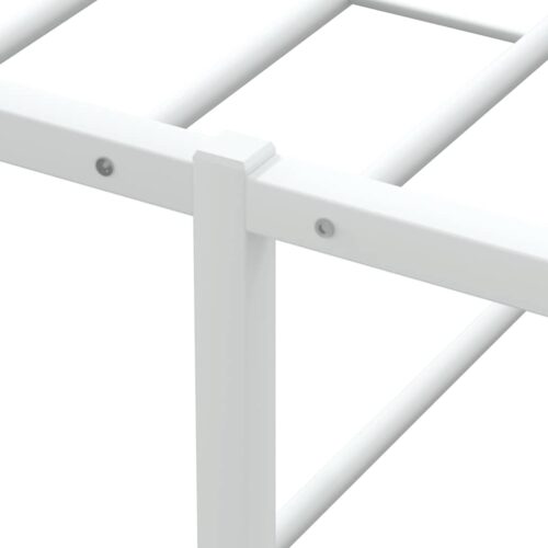 Bed Frame White 153x203cm Queen Metal - Image 8