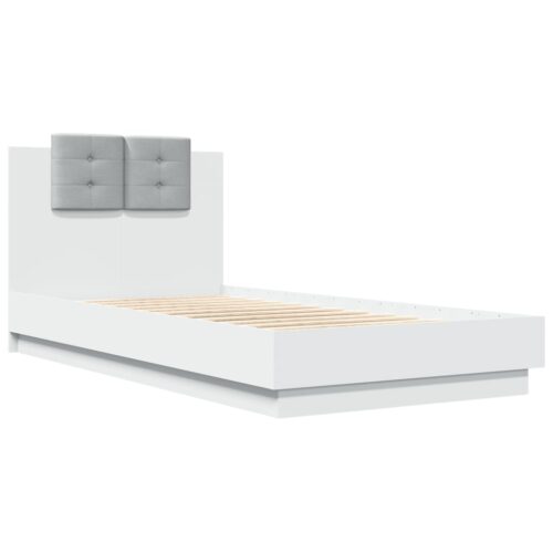 Bed Frame White 90x190cm - Image 3