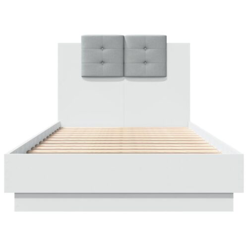 Bed Frame White 90x190cm - Image 4