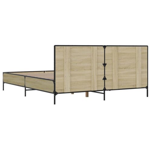 Bed Frame Sonoma Oak 135x190cm - Image 6