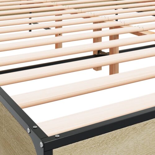 Bed Frame Sonoma Oak 135x190cm - Image 7