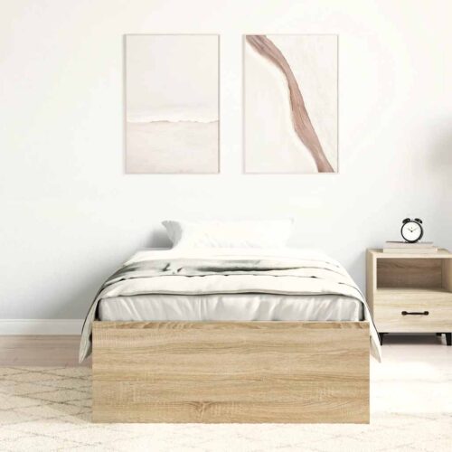 Bed Frame Sonoma Oak 90x190cm - Image 3