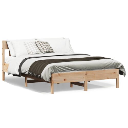 Bed Frame 150x200cm Solid Wood Pine - Image 2