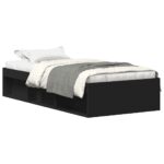Bed Frame Black 90x190cm