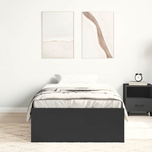 Bed Frame Black 90x190cm - Image 3
