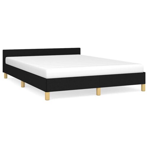 Bed Frame Black Queen Fabric