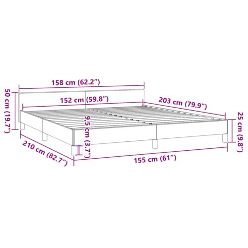 Bed Frame Black Queen Fabric - Image 9