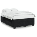 Bed Frame Black Double Velvet