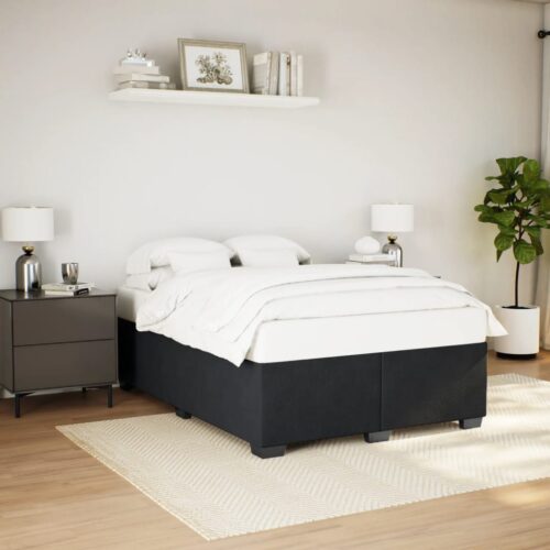 Bed Frame Black Double Velvet - Image 2