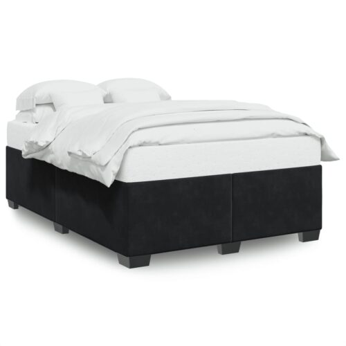 Bed Frame Black Double Velvet - Image 10