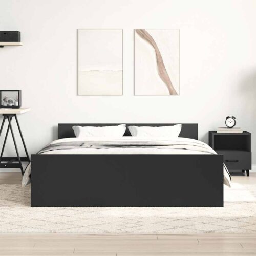Bed Frame Black 150x200cm - Image 4