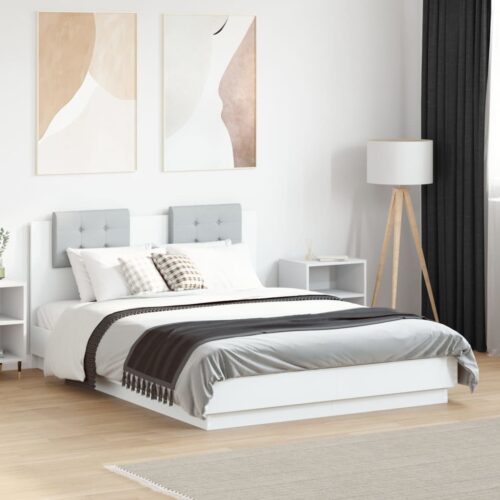 Bed Frame White 135x190cm - Image 2