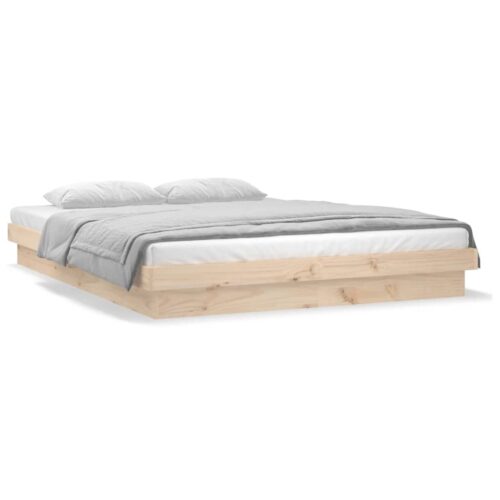 LED Bed Frame 150x200cm Solid Wood - Image 5