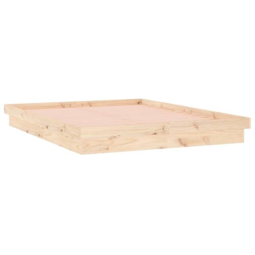 LED Bed Frame 150x200cm Solid Wood - Image 6
